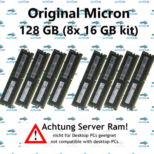 Micron 128 Gb (8X 16 Gb) 2133 Ddr4 Ecc Hp Proliant Dl120 Dl160 Gen9 G9 Ram