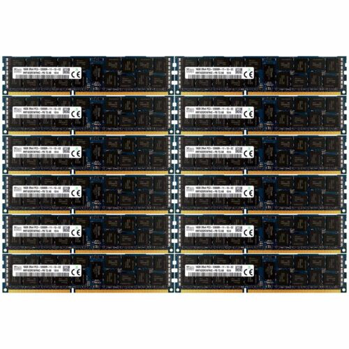 Pc3-12800 12X16G Dell Poweredge C2100 C6100 M610 M710 R410 M420 R515 Memory Ram