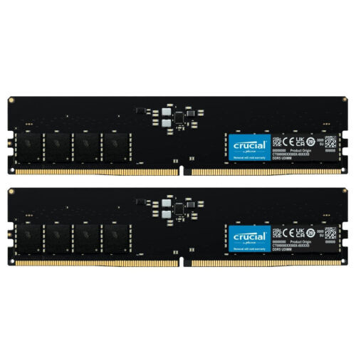 Crucial Ram 64Gb Kit (2X32Gb) Ddr5 4800Mhz Cl40 Desktop Memory Ct2K32G48C40U5