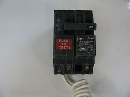 GENERAL ELECTRIC THQL2130GF1 Circuit Breaker, 2Pole, 30A, THQ, GFCI, 10kA