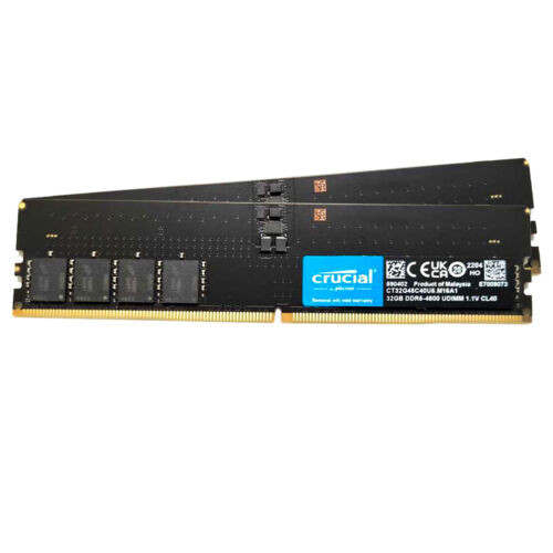 Crucial 64Gb (2 X 32Gb) 288Pin Pc Ram Ddr5 4800 (Pc5 38400) Desktop Memory Udimm