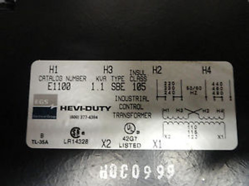 Hevi-Duty E1100 Transformer