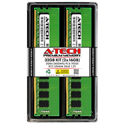 32Gb 2X16Gb 2Rx8 Pc4-2400T-E Hp Z240 Z6 G4 Z2 G4 Tower Memory Ram