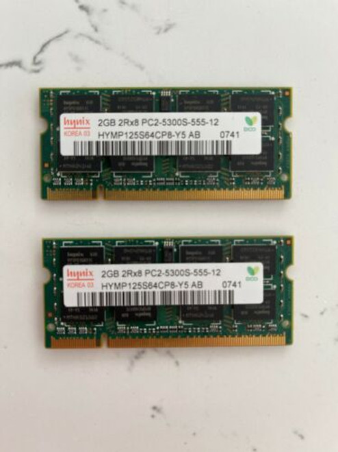 Lenovo Oem: Two Hynix 2Gb 2Rx8 Pc2-5300S-555-12 (Hymp 125S64Cp8-Y5-Ab 0741)-Used