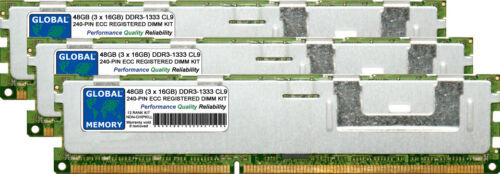 48Gb (3X16Gb) Ddr3 1333Mhz Pc3-10600 240-Pin Ecc Registered Rdimm Server Ram 12R