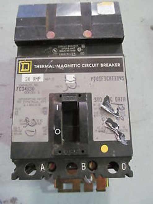 Square D FC34030  I Line Circuit Breaker 30 Amp 3 Pole 480 V