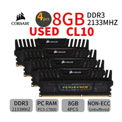 Corsair 32Gb Kit 4X 8Gb Ddr3 Oc 2133Mhz Pc3-17000U Desktop Gaming Pc Memory Bt