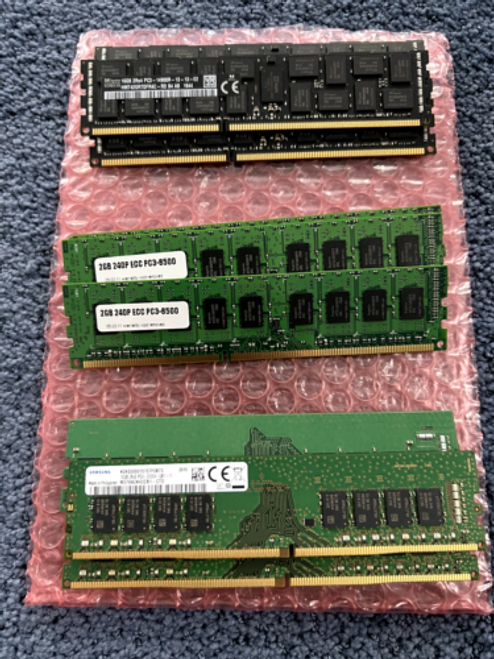 Ram: 64Gb Of 16Gb 2Rx8 Pc4 - 2666V + 16Gb 2Rx4 Pc3 - 14900R & 2Gb 240P Ecc Pc3