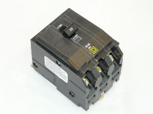 USED Square D QOB 3p 20a QOB320 Circuit Breaker