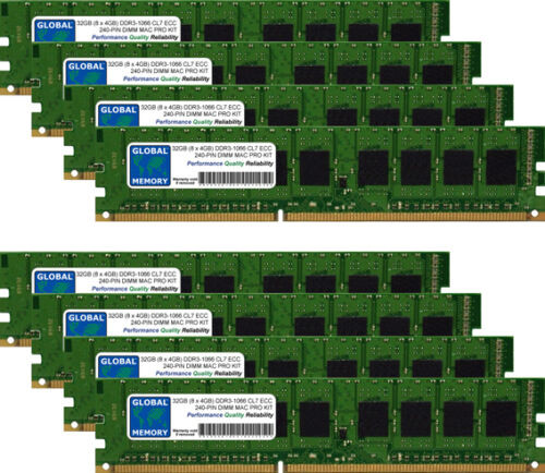 32Gb 8X4Gb Ddr3 1066Mhz Pc3-8500 240-Pin Ecc Mac Pro 2009-Mid 2010-Mid 2012 Ram