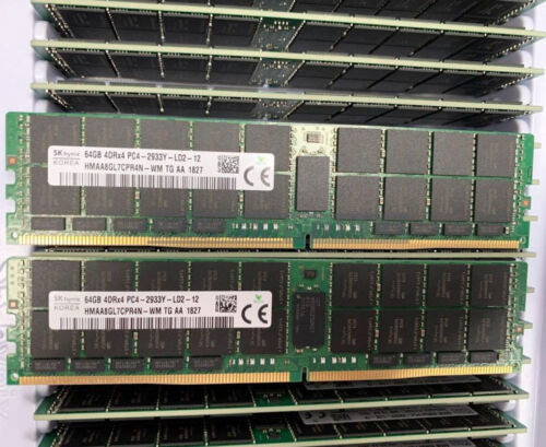 One Sk Hynix 64Gb 4Drx4 Pc4-2933Y-Ld2-12 Hmaa8Gl7Cpr4N-Wm Lrdimm Ddr4 New