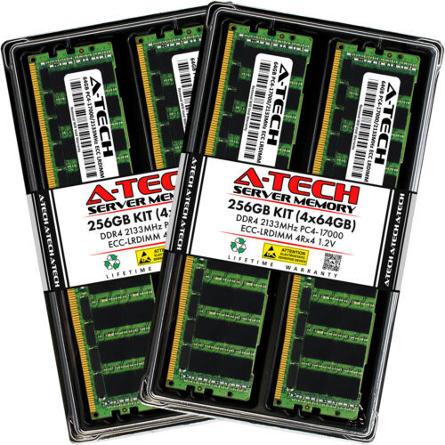 A-Tech 256Gb 4X 64Gb 4Rx4 Pc4-17000 Ecc Load Reduced Lrdimm Server Memory Ram