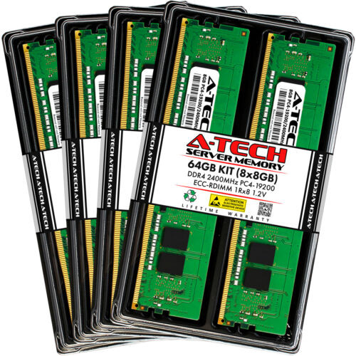 64GB 8x 8GB PC4-2400 RDIMM Supermicro 1029GQ-TNRT 6019U-TRTP2 Memory RAM