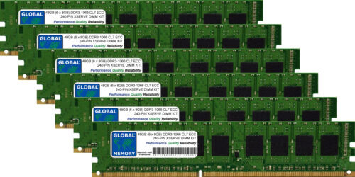 48Gb (6 X 8Gb) Ddr3 1066Mhz Pc3-8500 240-Pin Ecc Udimm Ram Kit For Xserve (2009)