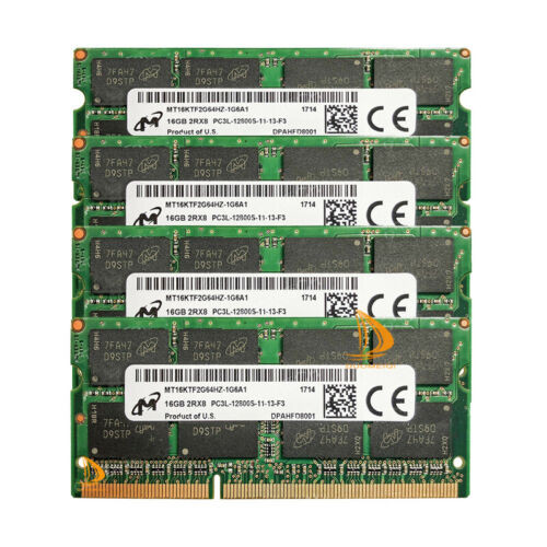 Micron 4X 16Gb 2Rx8 Pc3L-12800S Ddr3-1600Mhz 1.35V Laptop So-Dimm Ram Memory%