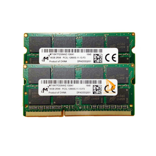 Micron 4X 16Gb 2Rx8 Pc3L-12800S Ddr3-1600Mhz 1.35V Laptop So-Dimm Ram Memory&