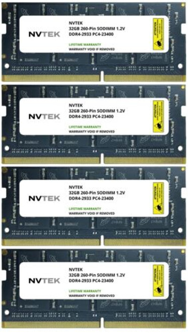Nvtek 128Gb (4X32Gb) Ddr4-2933 Pc4-23400 Sodimm Laptop Ram Memory Upgrade