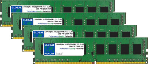 128Gb (4 X 32Gb) Ddr4 2133Mhz Pc4-17000 288-Pin Dimm Memory Kit For Desktops/Pcs
