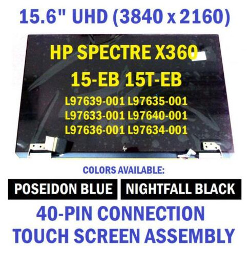 Hp Spectre X360 15T-Eb 15-Eb 15.6" Ar Ts Uhd Lcd Screen Full Assembly M16387-001