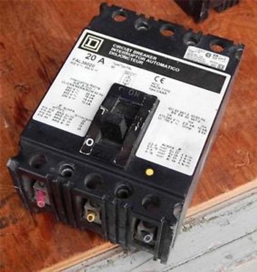 1  Square D  Circuit Breaker  20A  3P  FAL36020