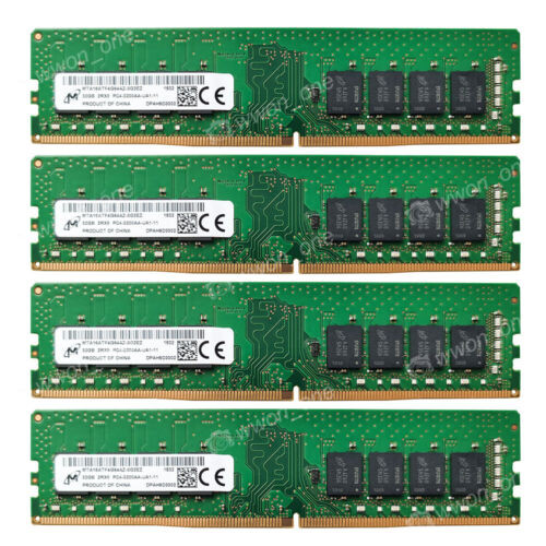 Micron 128Gb 4X32Gb 2Rx8 Pc4-25600 Ddr4 3200Mhz 1.2V 288Pin Udimm Desktop Memory