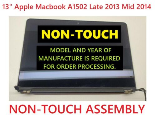 Apple Macbook Pro A1502 Me864Ll/A Late 2013 13" Oem Lcd Screen Silver 661-8153