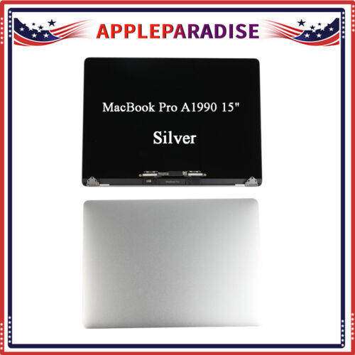 For Macbook Pro 15" A1990 2018-2019 Lcd Screen Display Assembly+Top Cover Silver