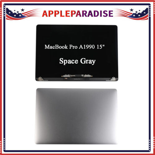 For Macbook Pro 15" A1990 2018-2019 Lcd Screen Display Assembly+Top Cover Gray