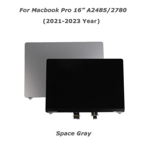 Lcd Screen Display+Top Cover Assembly For Apple Macbook Pro 16" A2485/2780 Gray