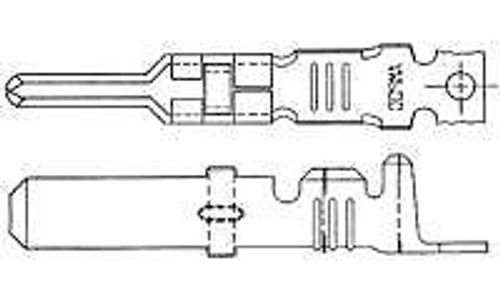 Standard Circular Connector Pin Contact 10-8Awg Silver Type Xii