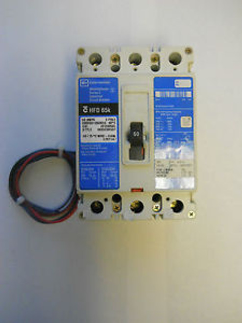 CUTLER HAMMER WESTINGHOUSE HFD 65k 50 AMP CIRCUIT BREAKER HFD3050L