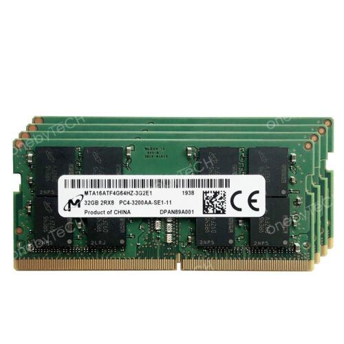 Micron 128G 4X32Gb Ddr4 3200Mhz Pc4-25600R Rdimm Registered Ecc Server Memory