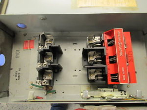GENERAL ELECTRIC 600VAC, 250VDC, 60A, 3-PHASE, SAFETY SWITCH TH3362J MODEL 7