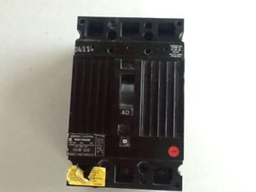 GENERAL ELECTRIC GE CIRCUIT BREAKER 40 AMP 480V 3 POLE TED134040 Used