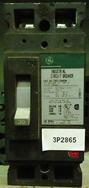 General Electric TED124030 Circuit Breaker 30 Amp 2 Pole 480 VAC