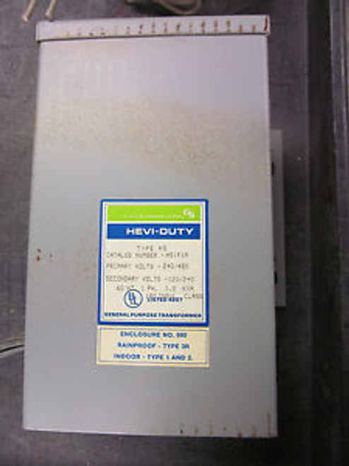 GS Hevi-Duty Type HS 1 KVA Transformer HS1F1A Primary 240/480 Sec 120/240