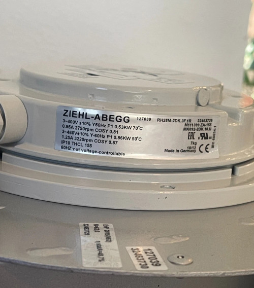 ZIEHL-ABEGG RH28M-2DK.3F.1R NEW