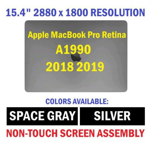 Apple Macbook Pro Retina 15" A1990 2018 Emc 3215 Lcd Screen Assembly Silver
