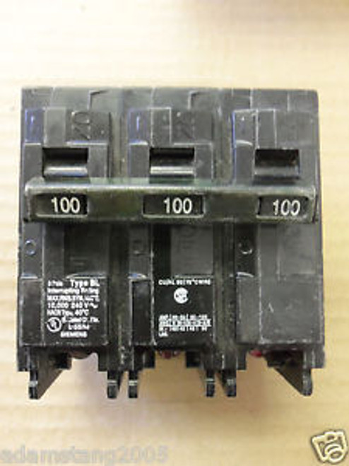 ITE SIEMENS BL B3100 100 AMP 3 POLE 240v Circuit Breaker