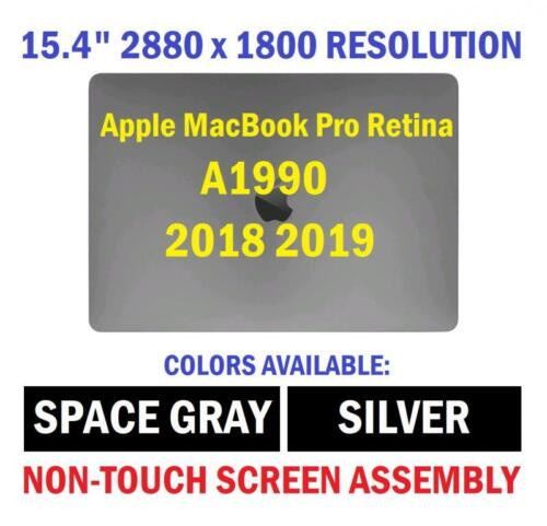 Us Apple Macbook Pro Retina 15.4" A1990 2018 Full Lcd Screen Assembly Silver