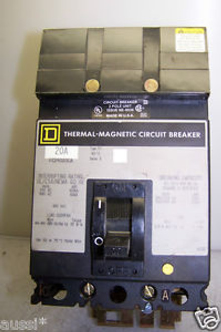 SQUARE D FC24020CA 20 AMP I-LINE CIRCUIT BREAKER FC24020CA 480 V 2 POLE