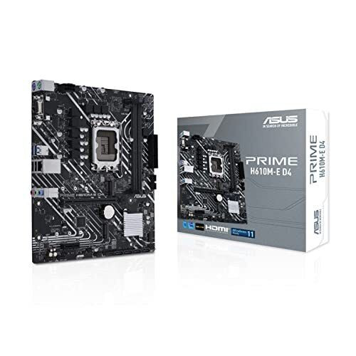 Asus Intel 12-Gen Cpu (Lga1700) H610 Mic-Atx Motherboard Prime H610M-E D4