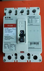 WESTINGHOUSE  ED3020 20 AMP 3 POLE TYPE ED 35k CIRCUIT BREAKER