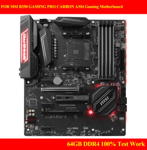 For Msi B350 Gaming Pro Carbon Am4 Gaming Motherboard 64Gb Ddr4 Dvi+Hdmi Amd