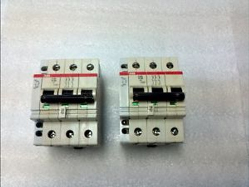 2 (two) ABB S283 K8A Circuit Breakers W/Auxiliary