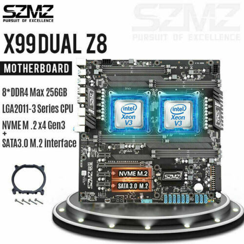 Szmz X99 Dual Z8 Motherboard Dual Cpu Xeon Lga 2011-3 E5 V3 V4 8 Channels Ddr4
