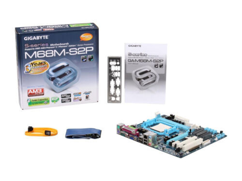 Gigabyte Ga-M68M-S2P Nvidia Geforce 7025 Socket Am3/Am2+/Am2  Matx Motherboard