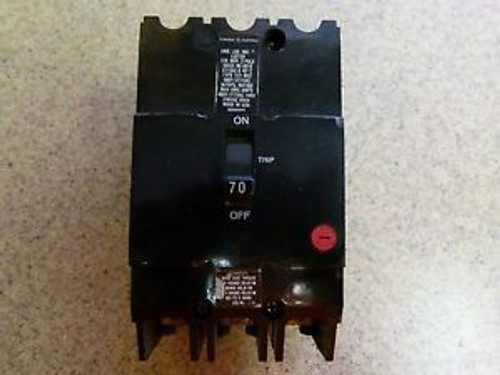 GE Circuit Breaker 70 amp 480/277V Type: TEY M02