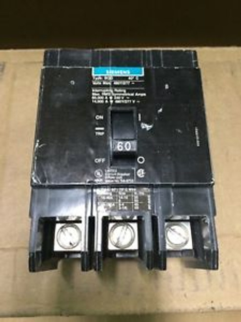 ITE Siemens BQD BQD360 60 amp 3 pole circuit breaker   USA