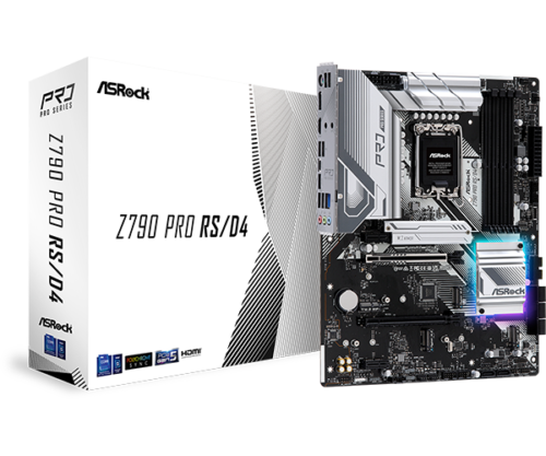 Asrock Z790 Pro Rs/D4 Lga1700 Intel Z790 Ddr4 Pcie 5.0 X16 M.2 Atx Motherboard